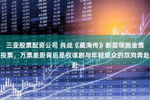 三亚股票配资公司 肖战《藏海传》断层领跑金鹰投票，万票差距背后是权谋剧与年轻观众的双向奔赴